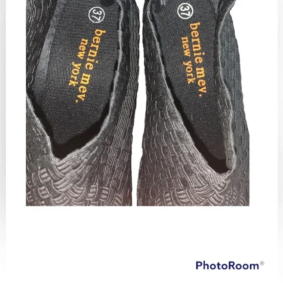 Bernie mev. Black Wedge slip on shoes - Picture 4 of 5